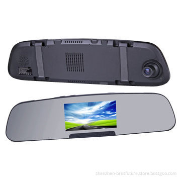 Ambarella A7, super HD 4.3" LCD 120degree WDR&HDR rear-view mirror mobile DVR